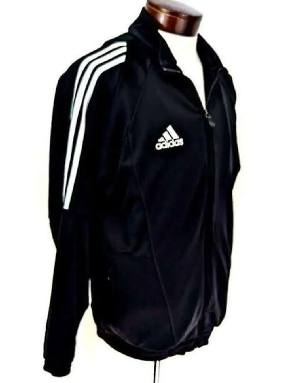 Vintage Adidas Men's Full-Zip Soccer Training Track Jacket-L